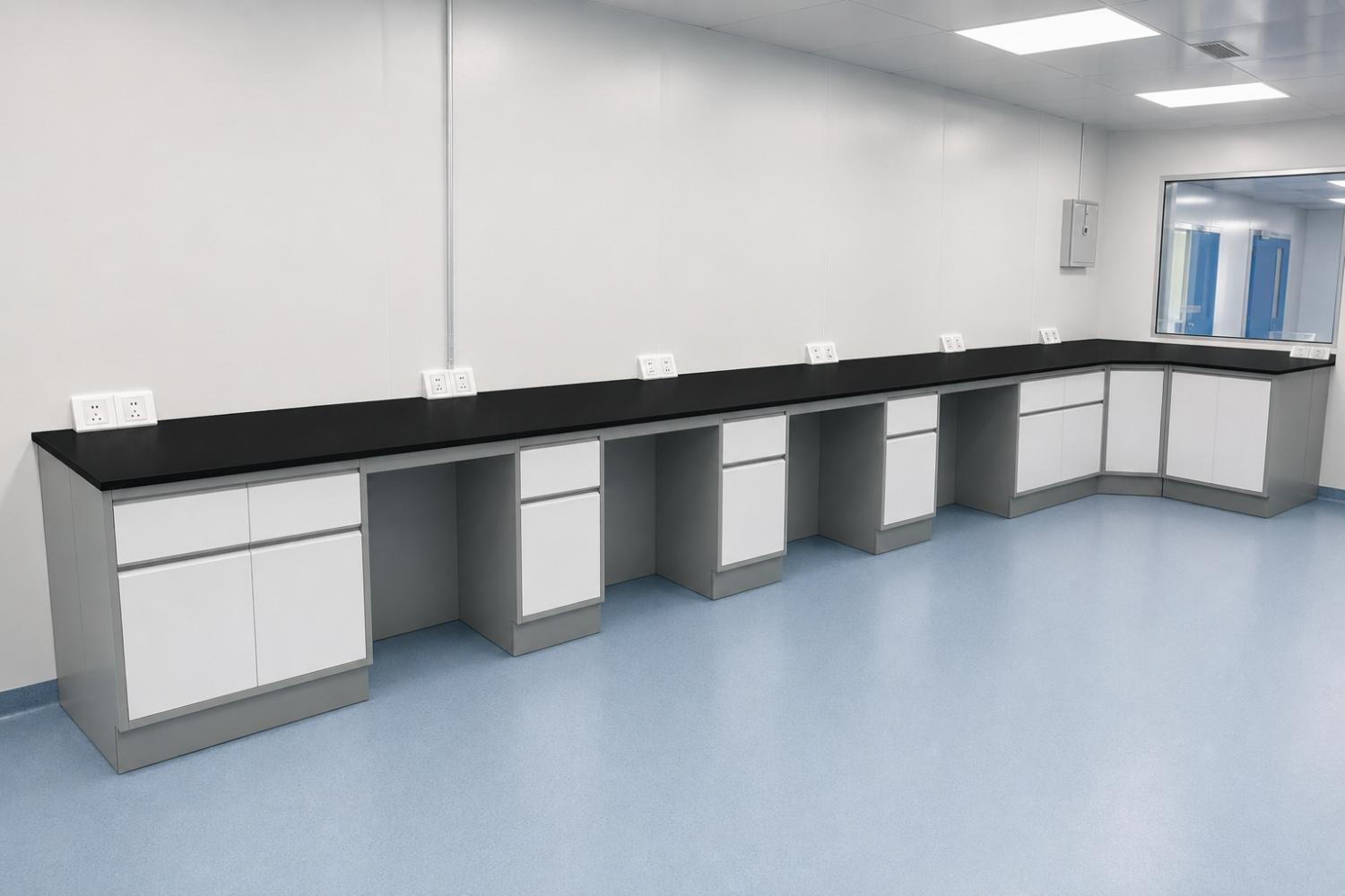 Puerto Rico Custom L-Shaped Laboratory Wall Bench Project | MAX LAB