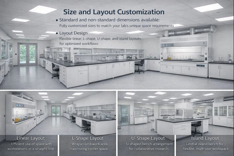 Customized layout for the laboratory