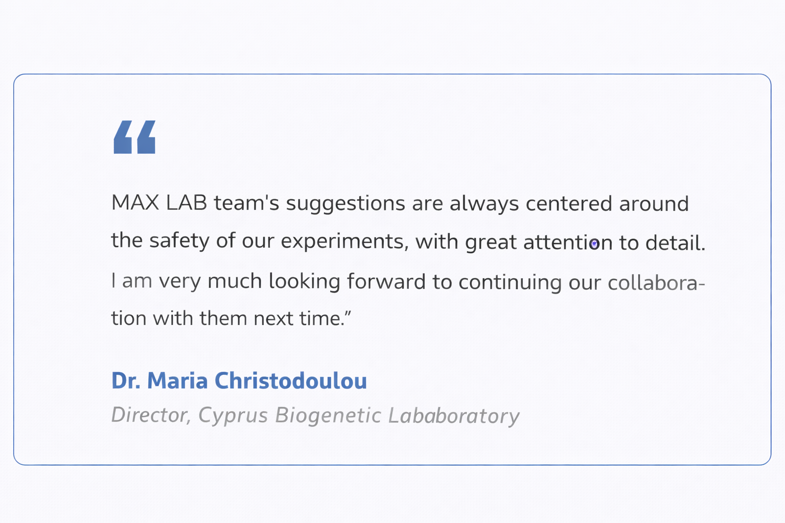 Cyprus-Laboratory-customer-testimonial-max-lab