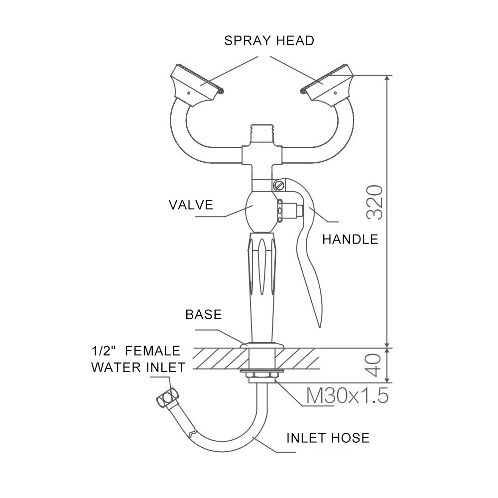 EW-06 Single Eye Washer EW-06 Single Eye Washer