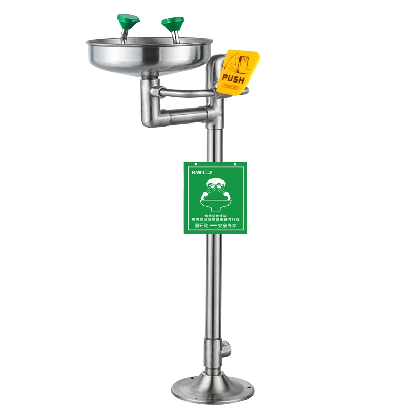EW-12 stainless steel Pedestal Mounted Face Eye Wash EW-12 stainless steel Pedestal Mounted Face Eye Wash