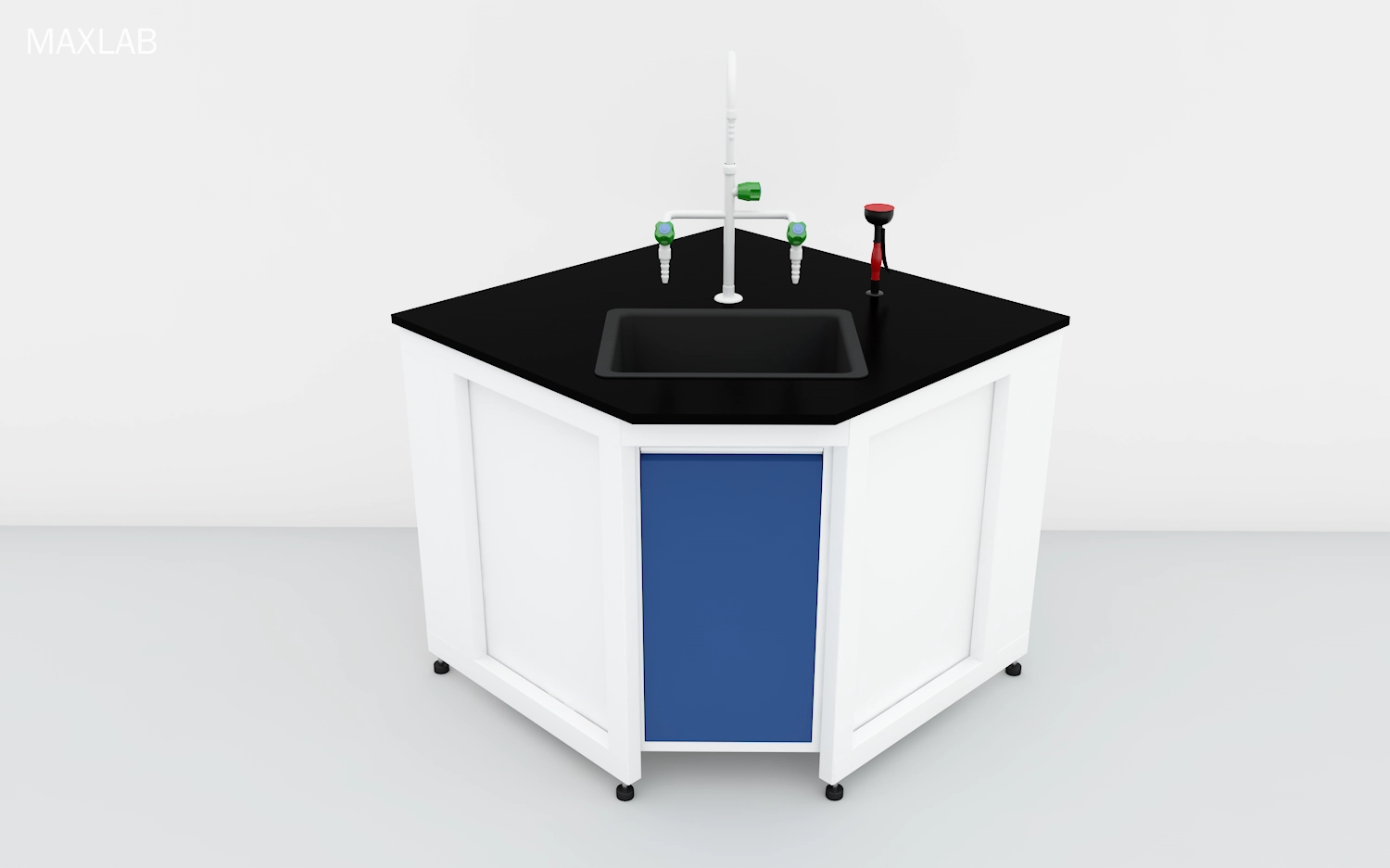 H-Frame Lab Corner Cabinet