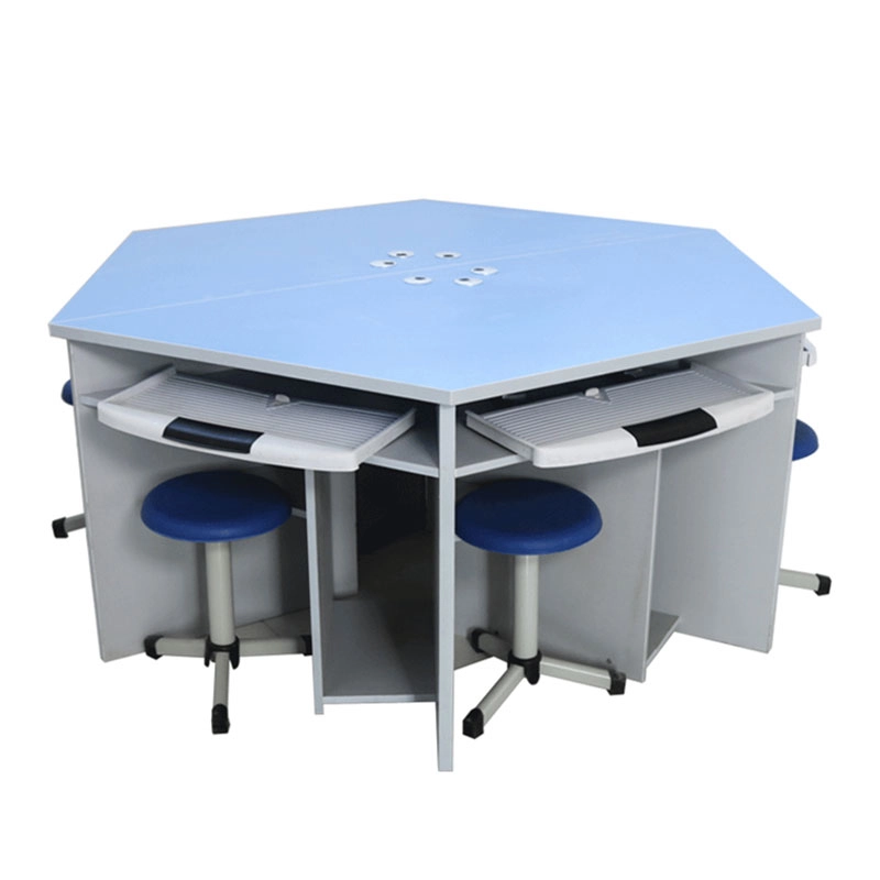Hexagonal-lab-table-for-students