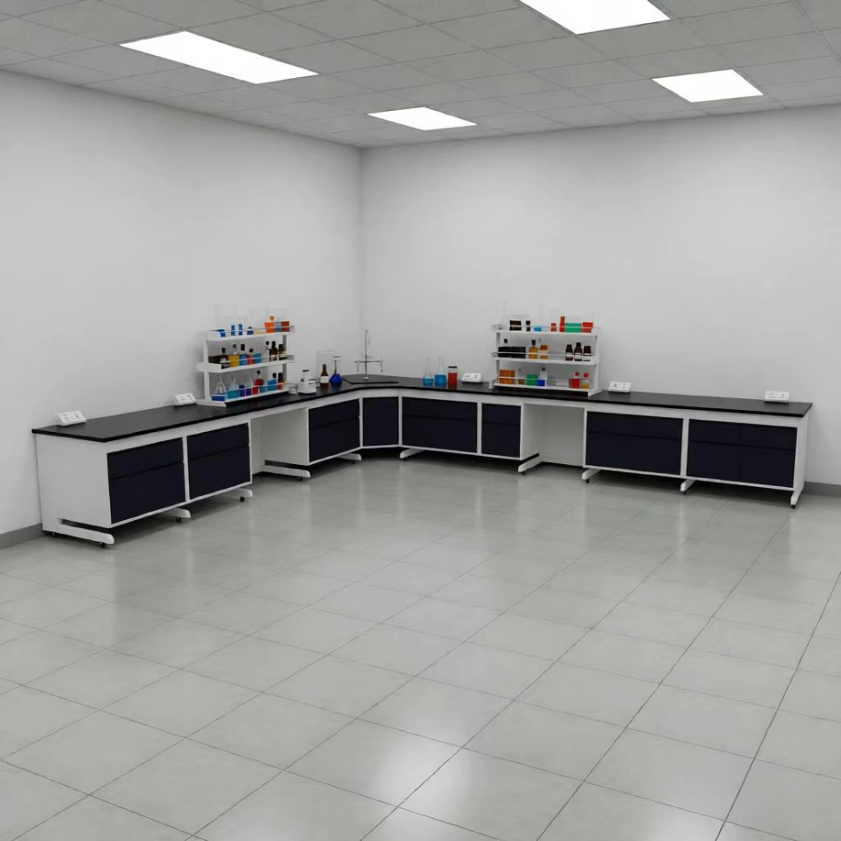 Computer Lab L Shape L-Shaped C-Frame Lab Bench | Manufacturer of Customizable Laboratory ...