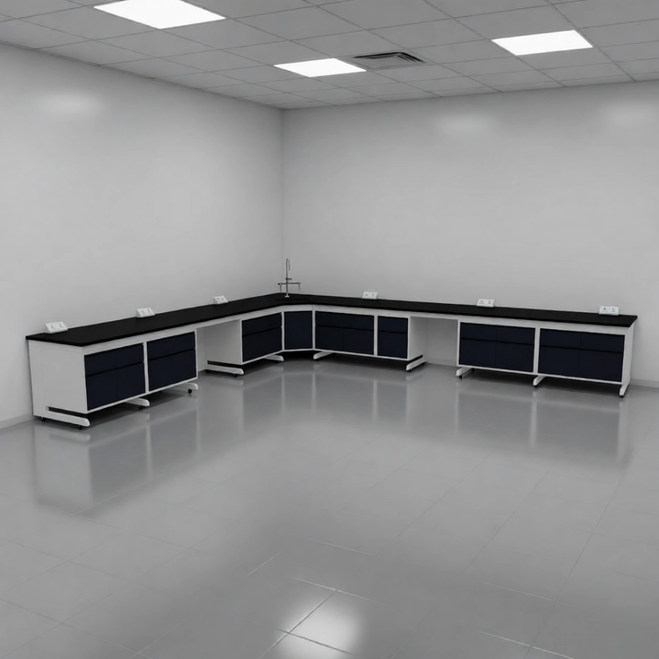 Lab Bench Recipe Compound V Mod L-Shaped C-Frame Lab Bench | Manufacturer of Customizable Laboratory ...