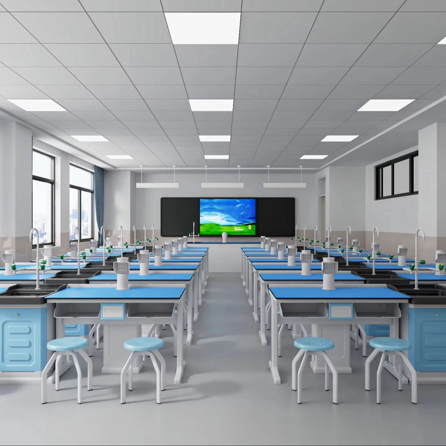 High School Biology Laboratory Furniture Project in India | Student Lab ...