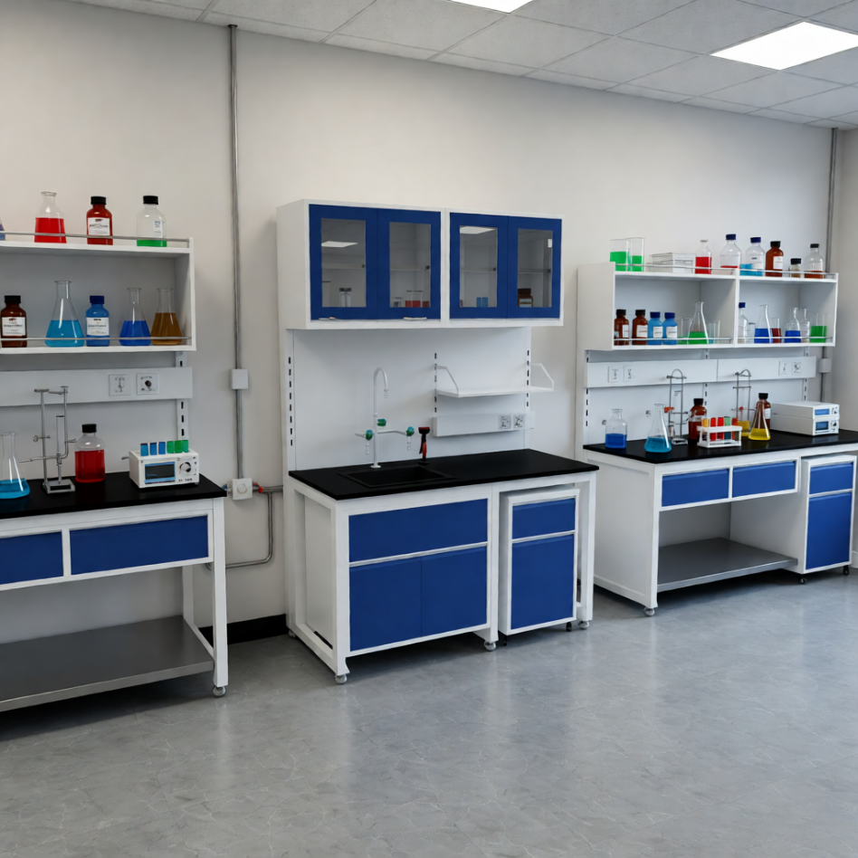Bancos modulares con muebles superiores