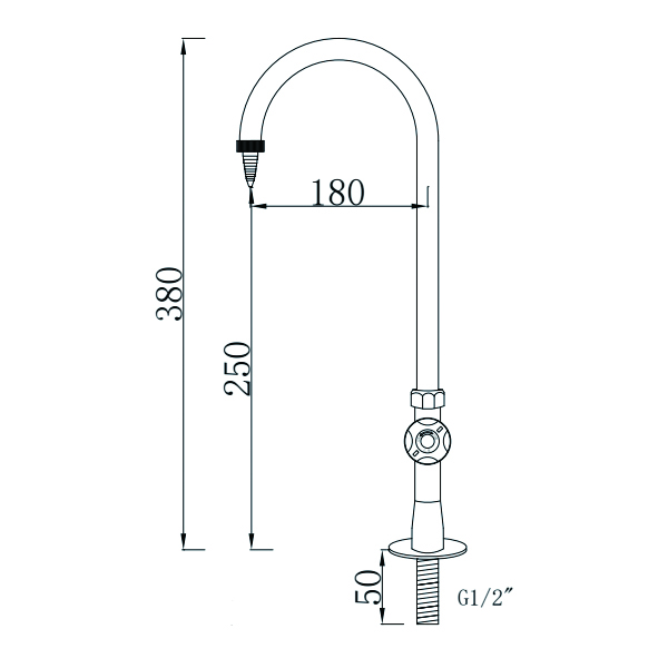 lab water tap with removable nozzle