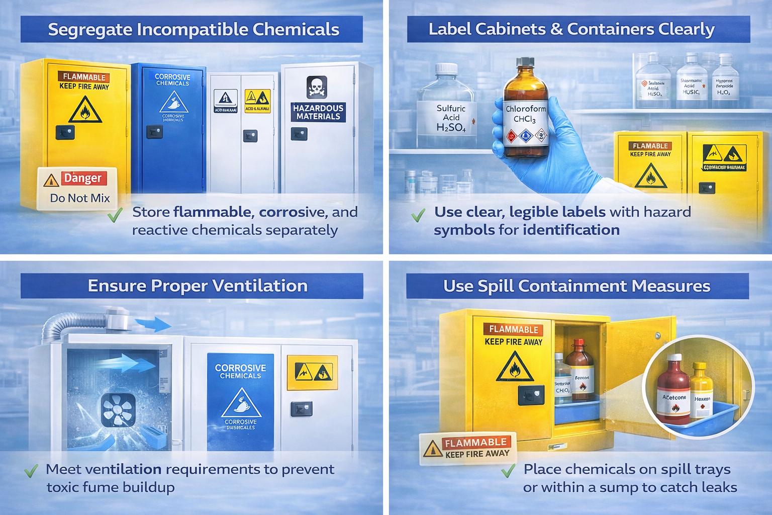 laboratory chemical storage organization tips