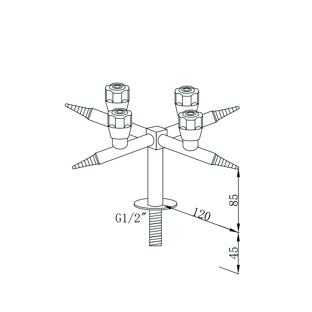 laboratory gas valve