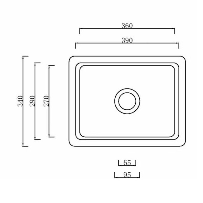 laboratory sink size