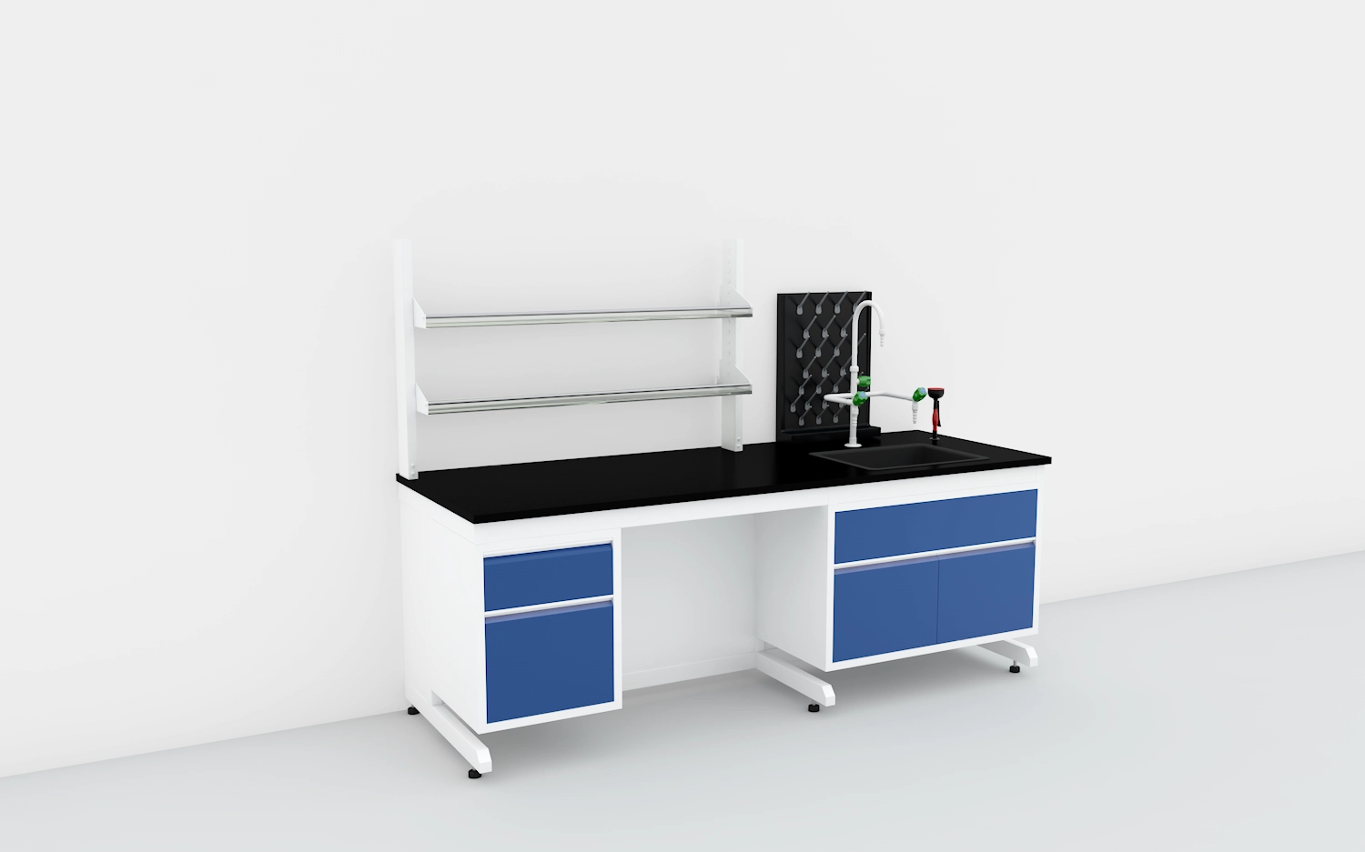 LB-CF-10 C frame lab wall bench