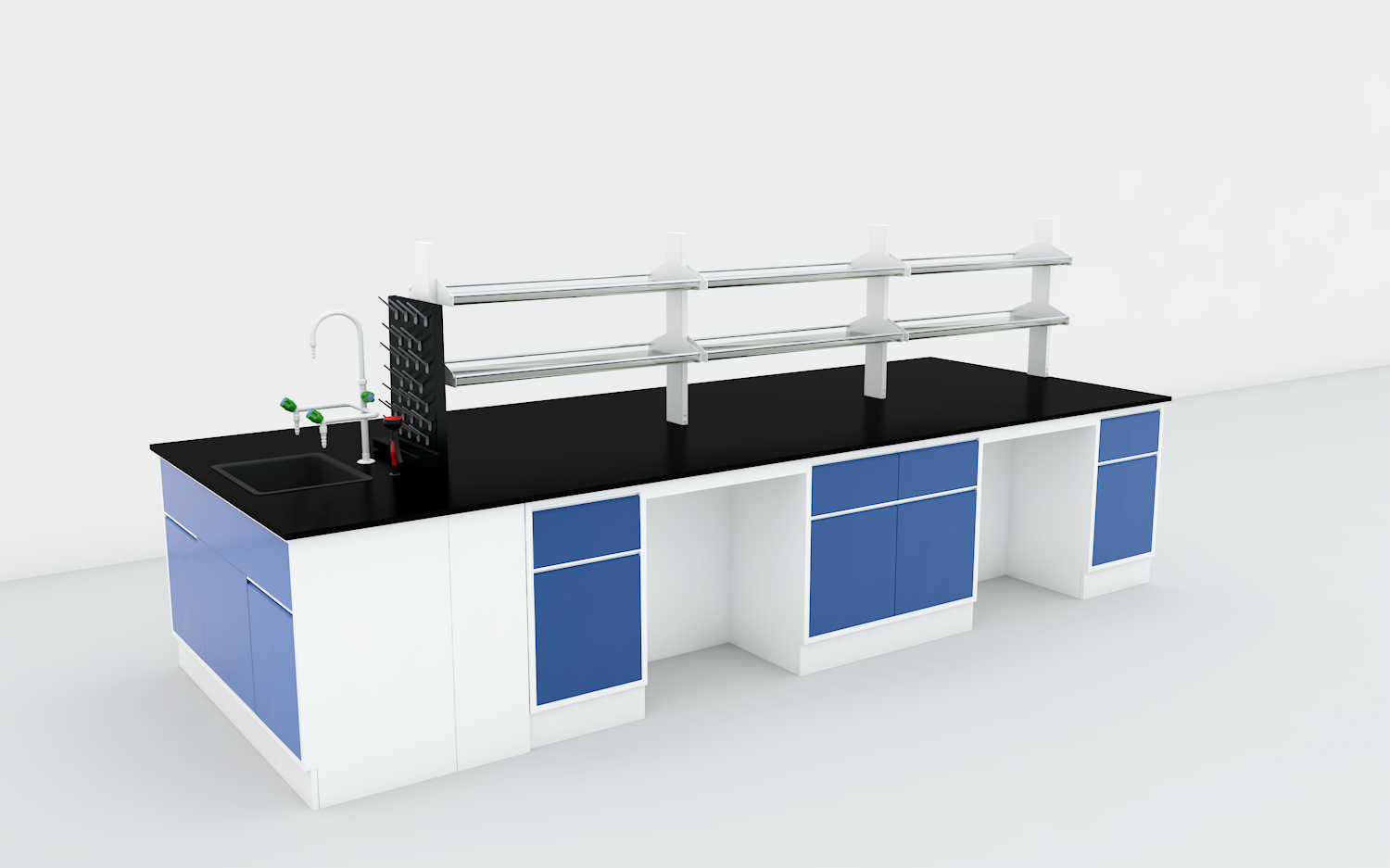 LB-FM-04 Lab Metal Floor Mounted bench