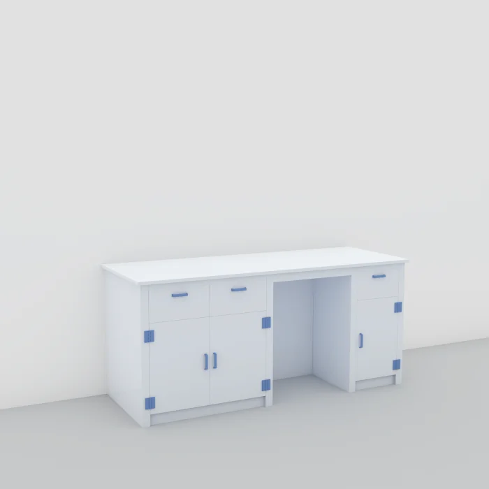 Banco de laboratorio PP mural modelo LB-PP-07