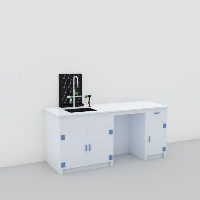 Banco de laboratorio PP mural modelo LB-PP-08
