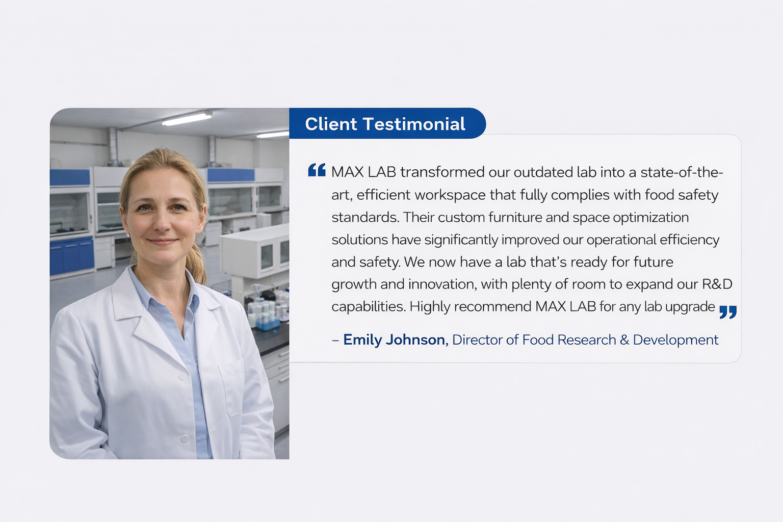 MAX LAB Real customer feedback chart