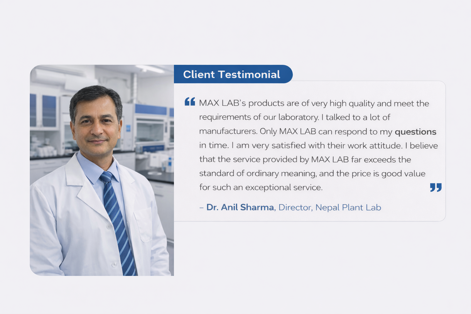 MAX LAB Real customer feedback