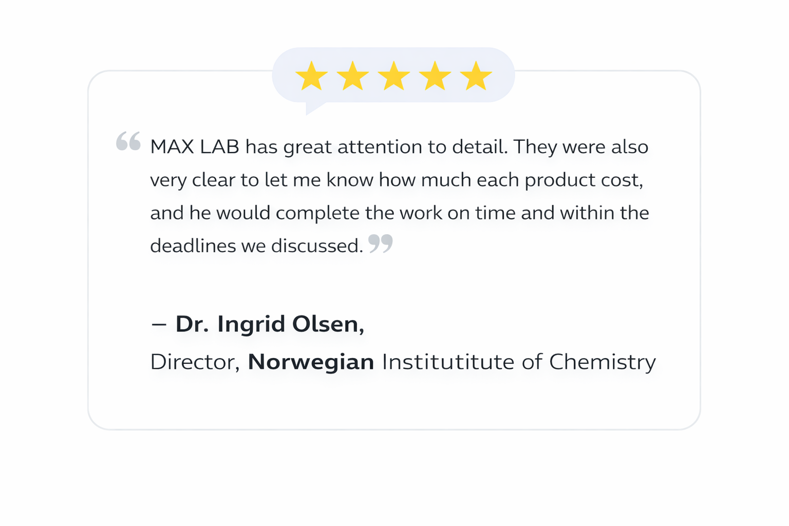 norwegian-institute-of-chemistry-max-lab-customer-testimonial-review norwegian-institute-of-chemistry-max-lab-customer-testimonial-review