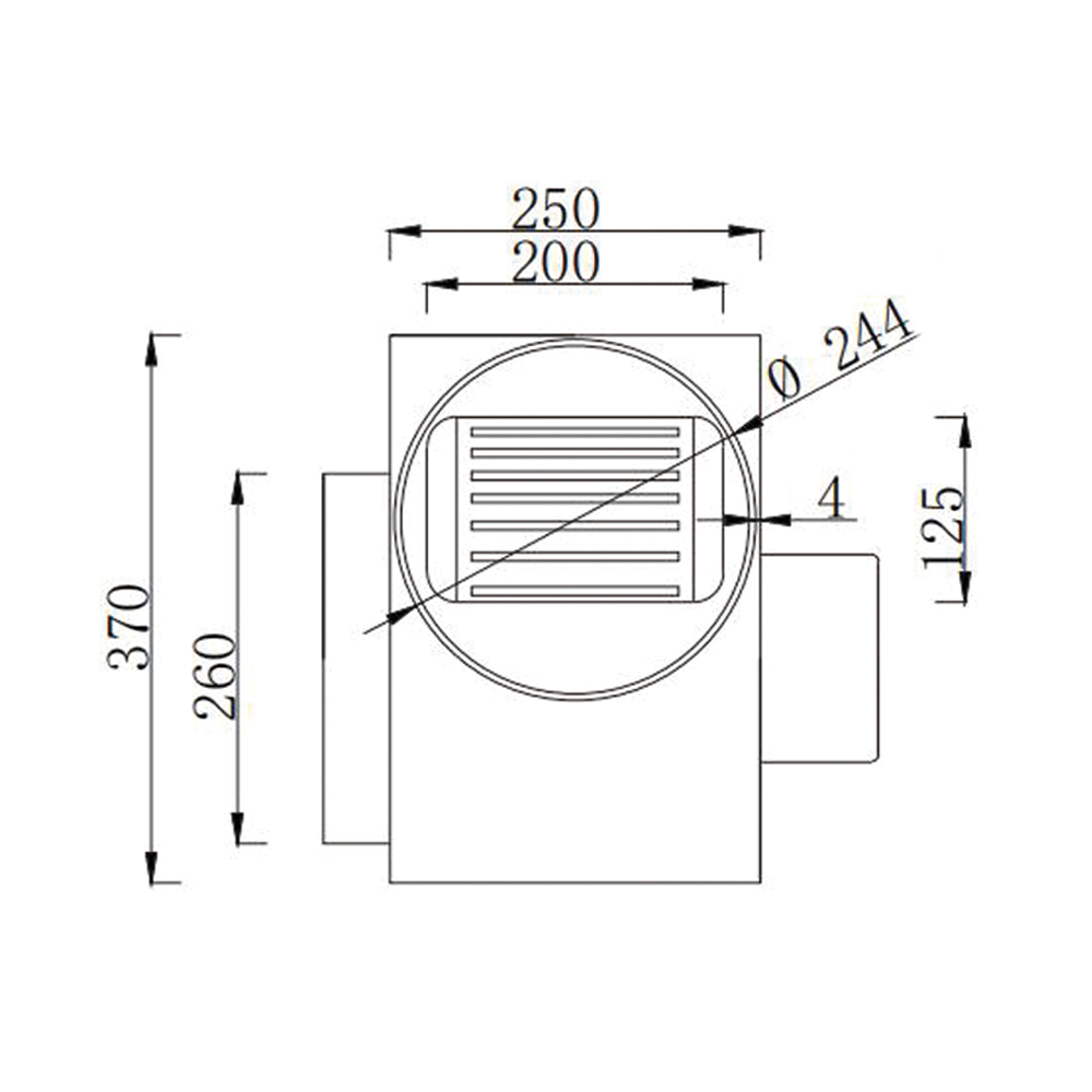 PP Centrifugal Anti-Corrosion Fans (Indoor) Size