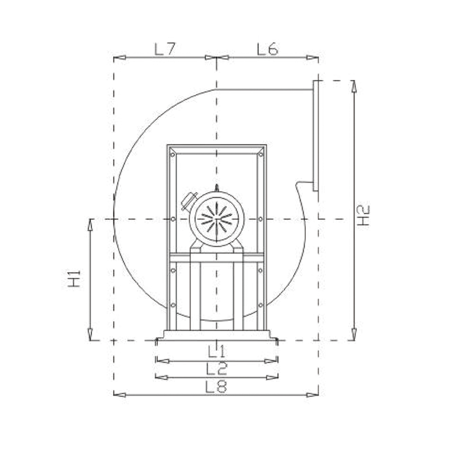 Roof-mounted PP Centrifugal Anti Corrosion Fans Size