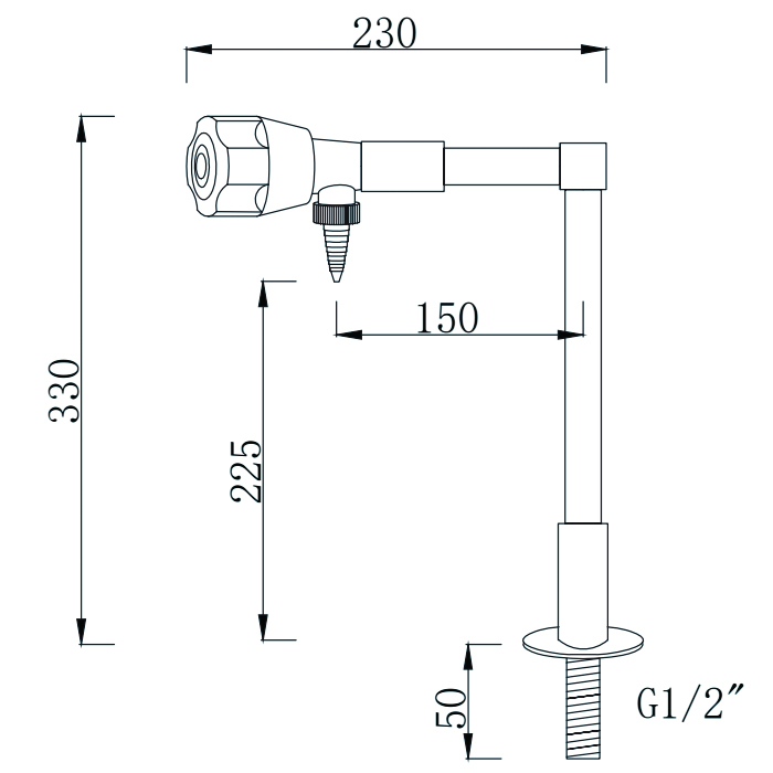 single lever laboratory mixer tap