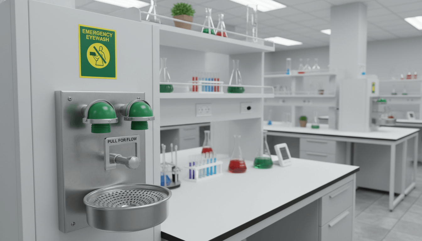 Station Eye Wash in a lab