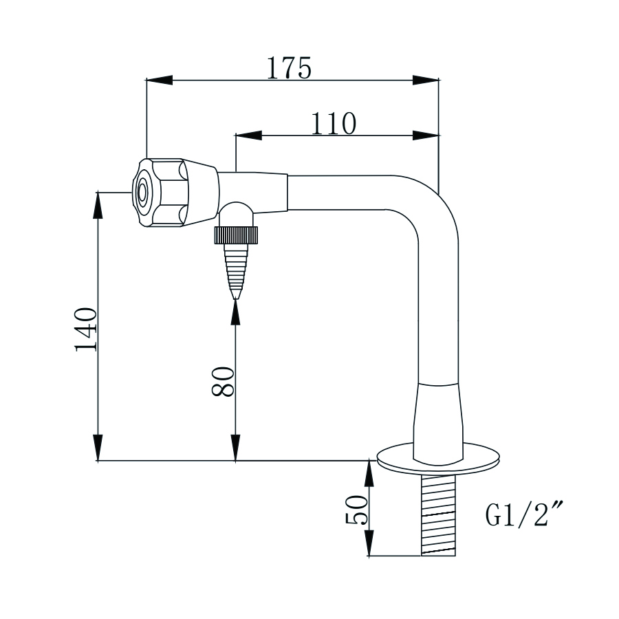 Swan Neck lab water taps