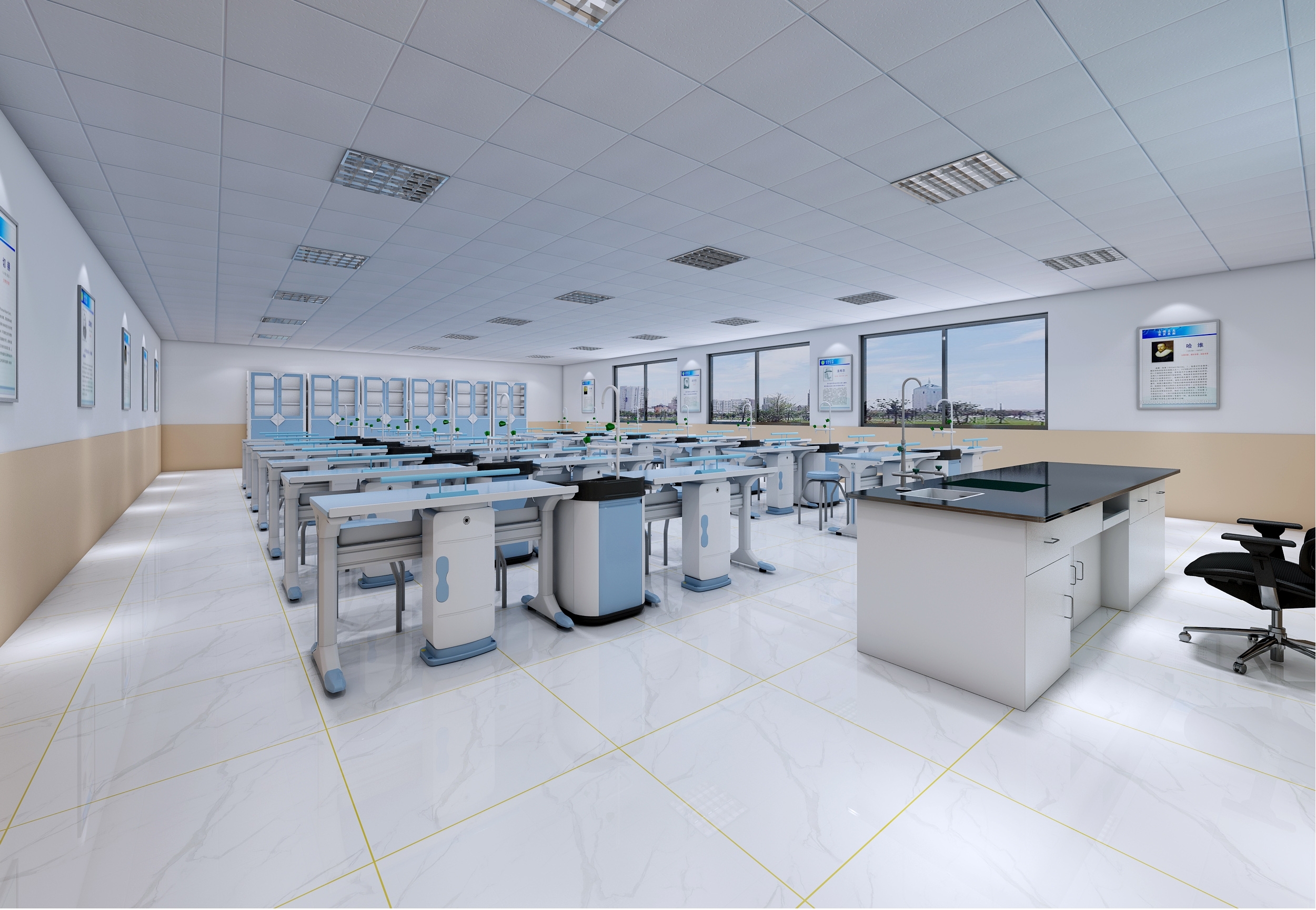 teacher demonstration bench