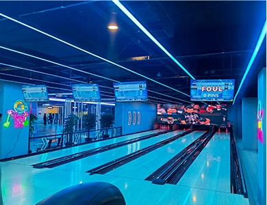 Delivery and operation bowling alley equipment