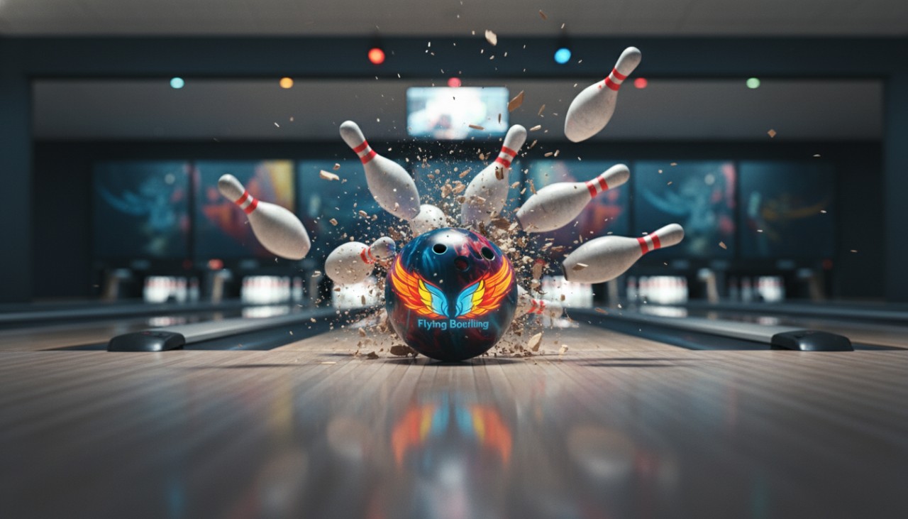 A close up of a bowling ball hitting the pocket for a strike A close up of a bowling ball hitting the pocket for a strike