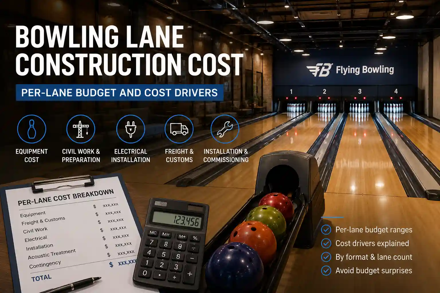Bowling Lane Construction Cost Per-Lane Budget and Cost Drivers
