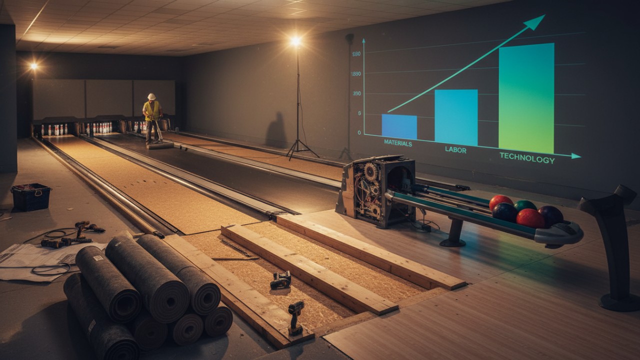 Commercial bowling lane installation prices