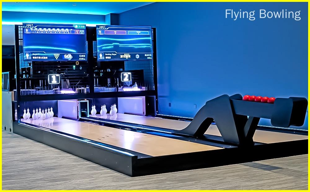 Flying Bowling - boliche de pino de pato Flying Bowling - O boliche com pinos de pato é uma variação do boliche que usa pinos menores e uma bola menor.