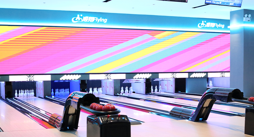 Flying bowling lane system