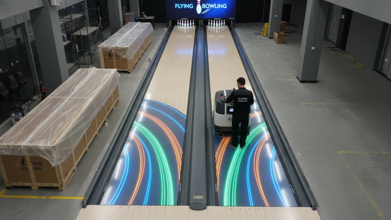 Installation_of_synthetic_bowling_lane_surfaces_and_maintenance_equipment_