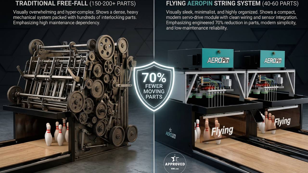 string-pinsetter-vs-free-fall-mechanical-complexity-comparison
