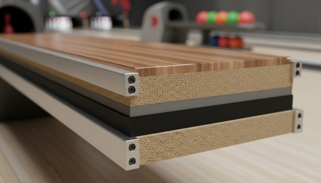 Synthetic bowling lane composition Synthetic bowling lane composition