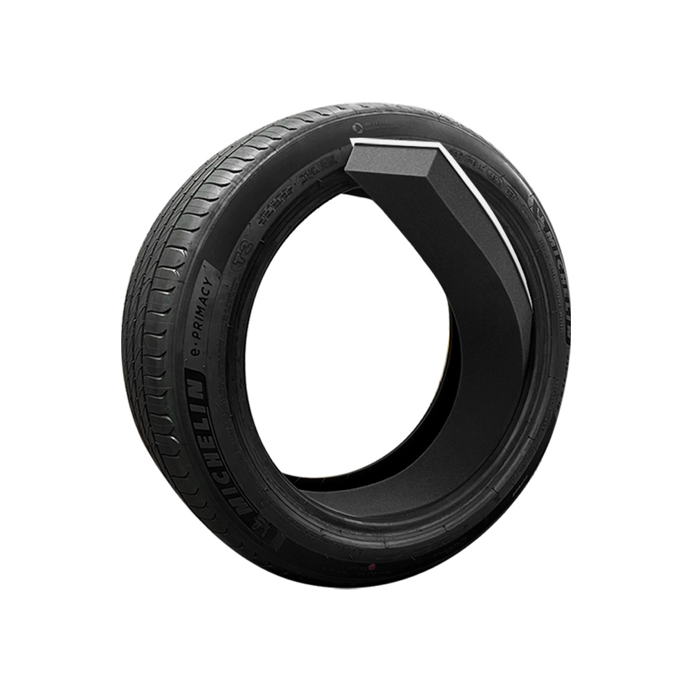 Michelin-tire-cutaway-showing-tire-foam-insert. Michelin tire cutaway showing tire foam insert.