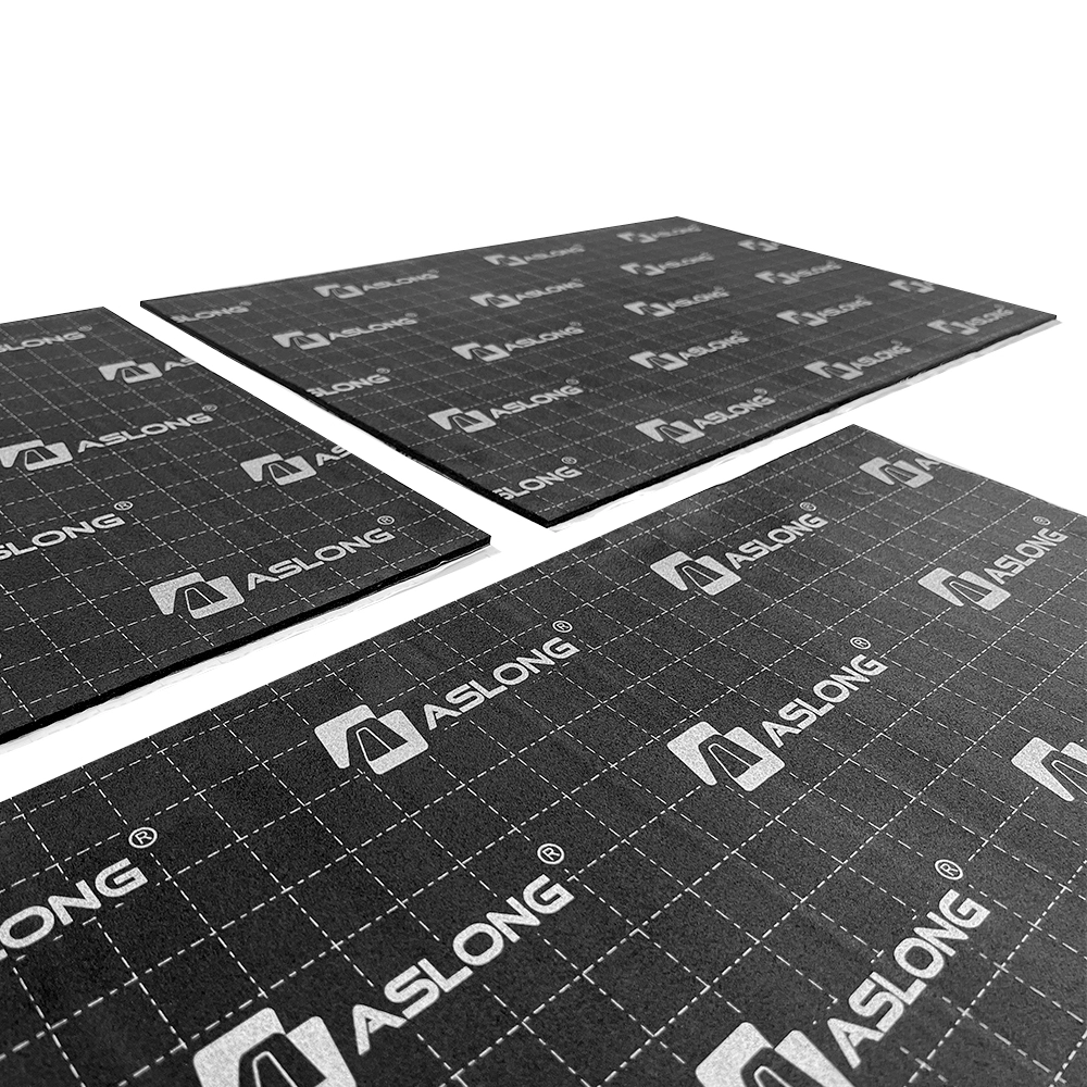 Black 3 in 1 thermal insulation mat sheets with a grid pattern and white logo.