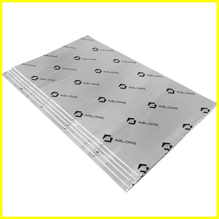 Stack of Aslong branded sound dampening sheets.
