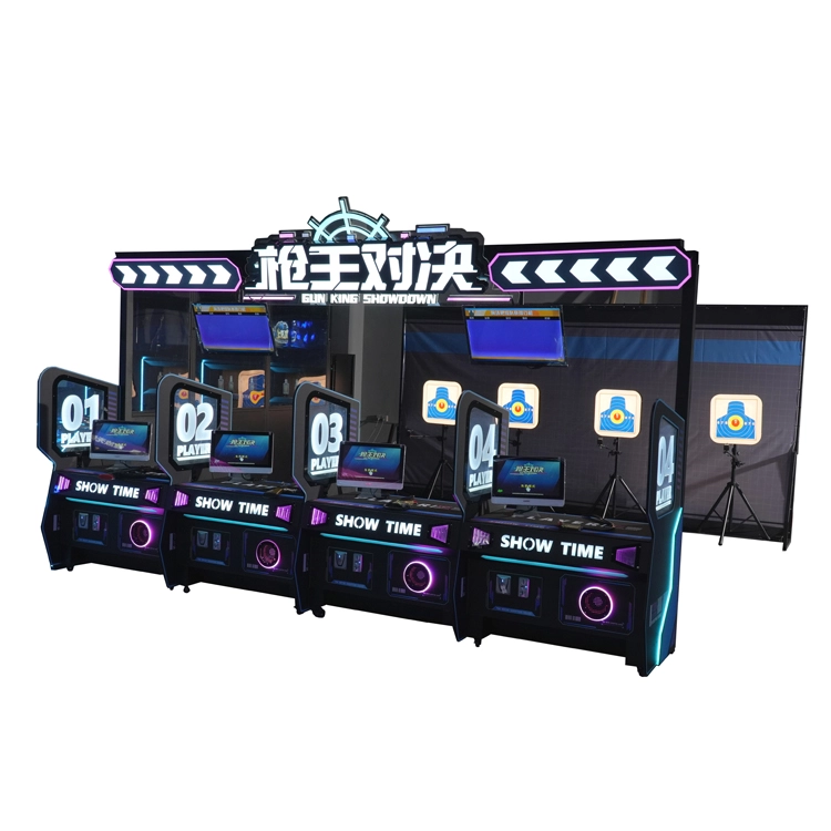 Gun King Showdown multiplayer interactive laser shooting arcade machine by MYL ARCADE - MYL ARCADE