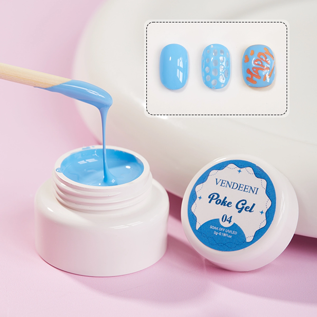 blue Poke Gel Nail Polish