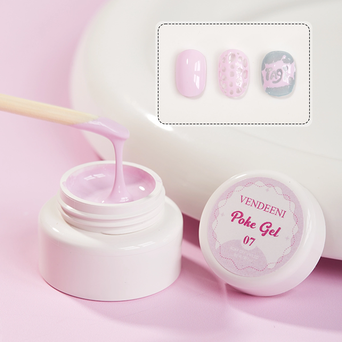 pink Poke Gel Nail Polish