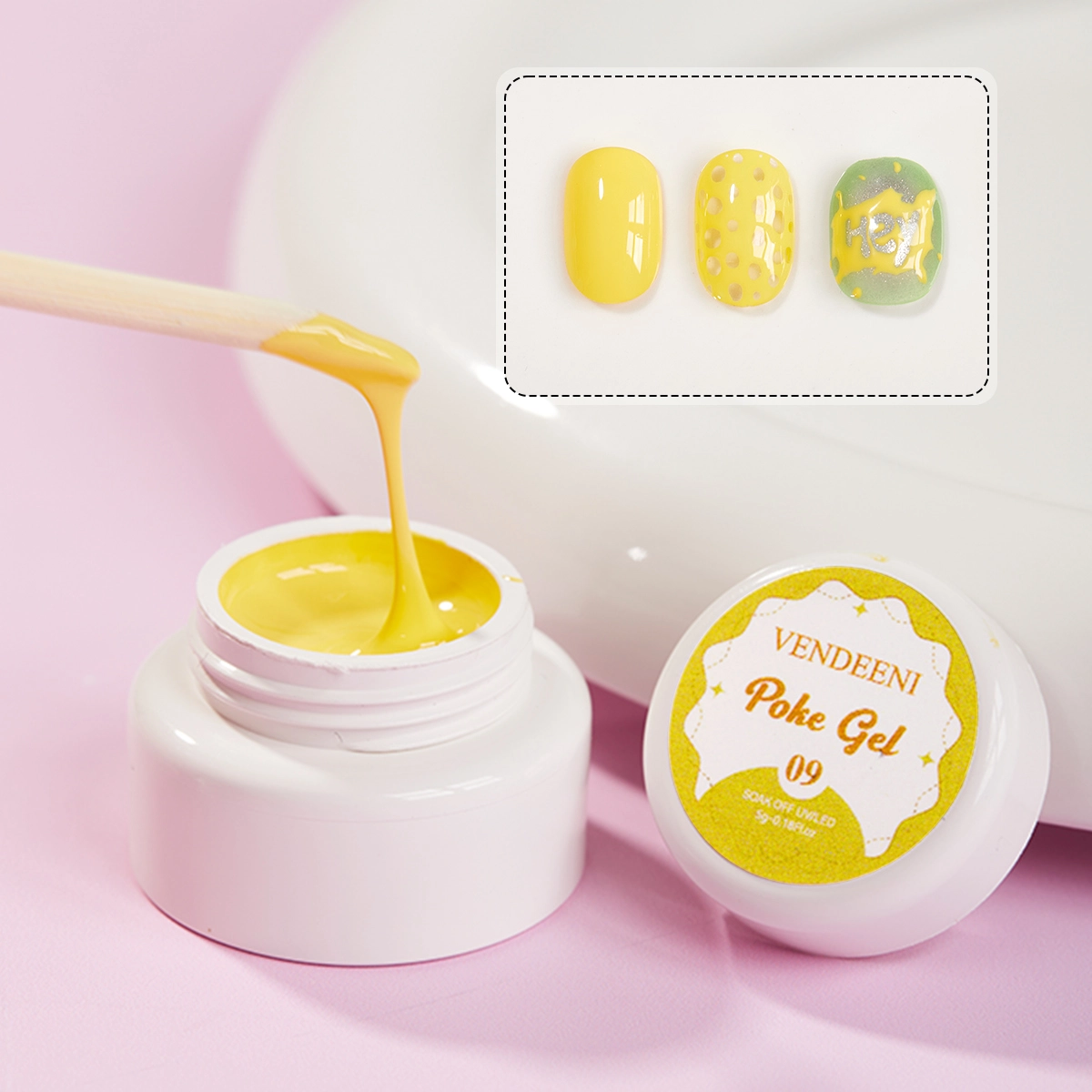 yellow Poke gel polish