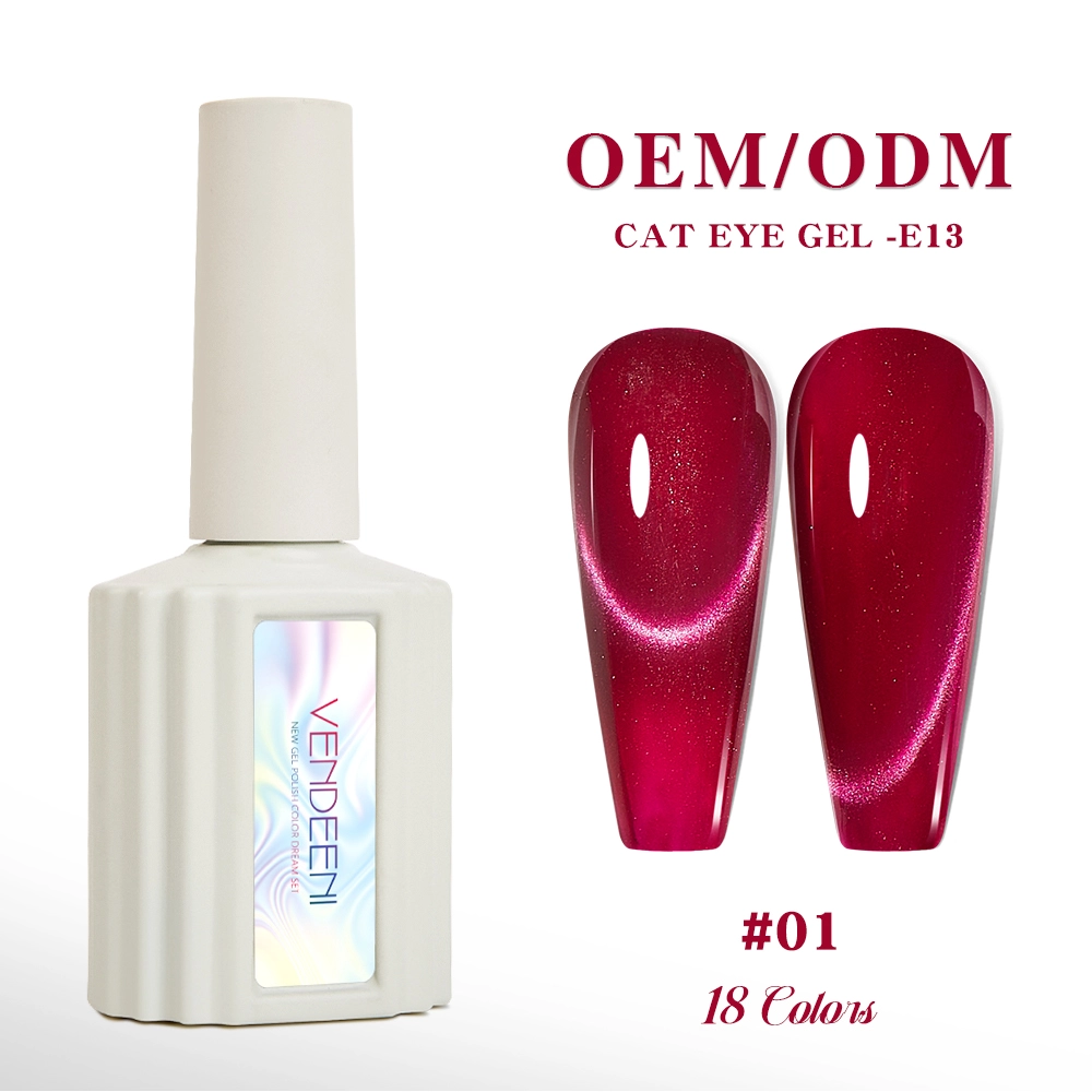Red-Wine-colored-cat's-eye-gel-polish Red Wine-colored cat's eye gel polish