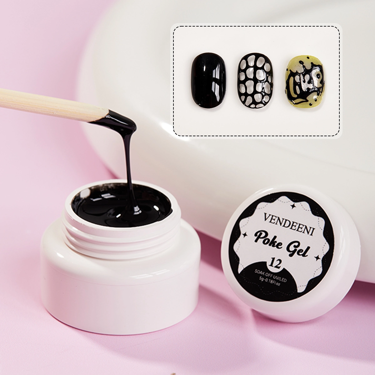 Black Poke gel polish