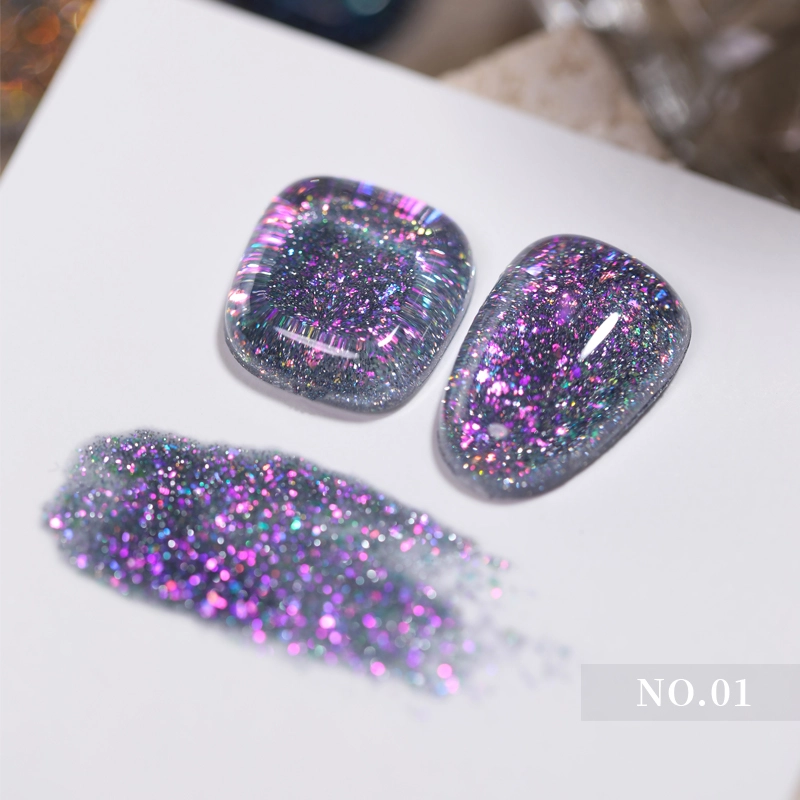 Reflective purple Disco Nail Polish