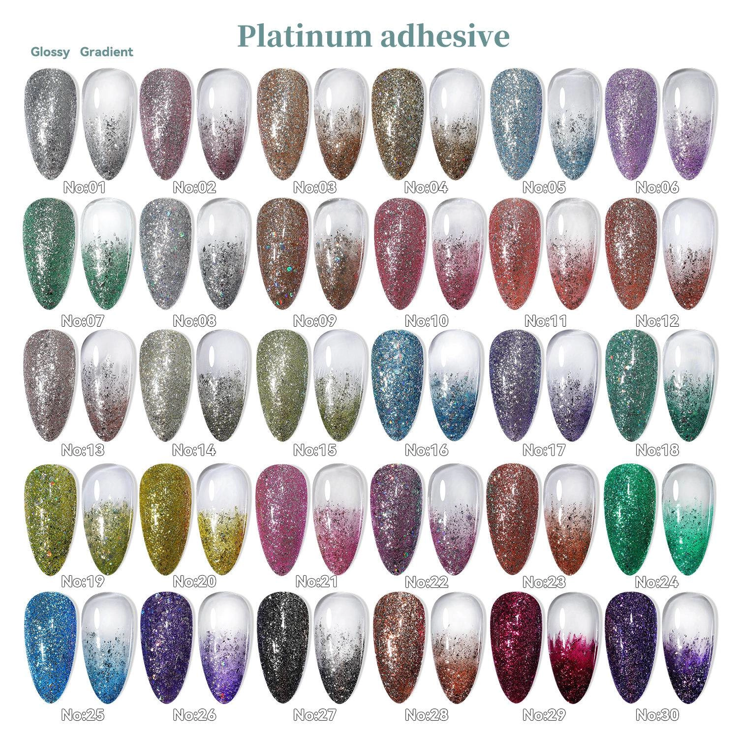 30color-Gold-Foil-Decorated-Disco-Gel-Polish 30color-Gold Foil Decorated Disco Gel Polish