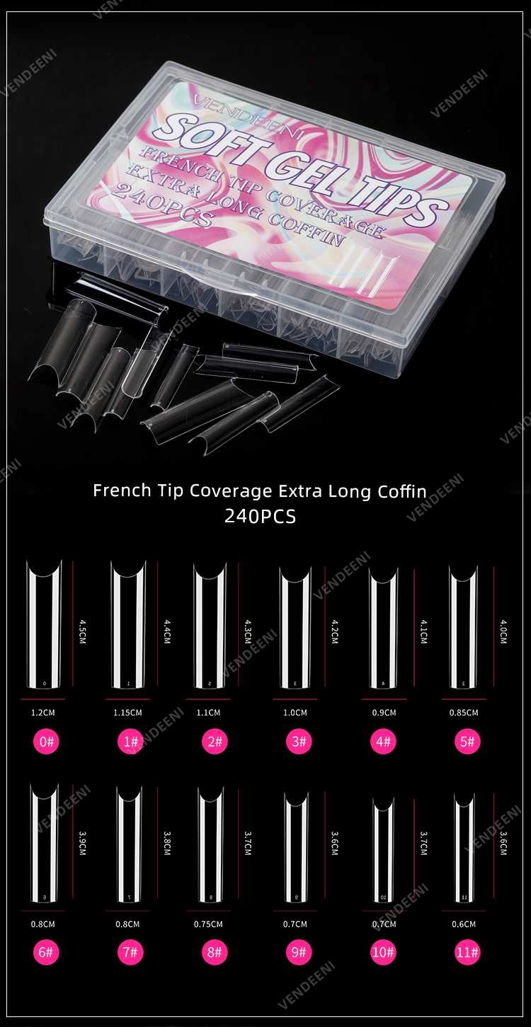 French Tip Coverage Extra Long Coffin