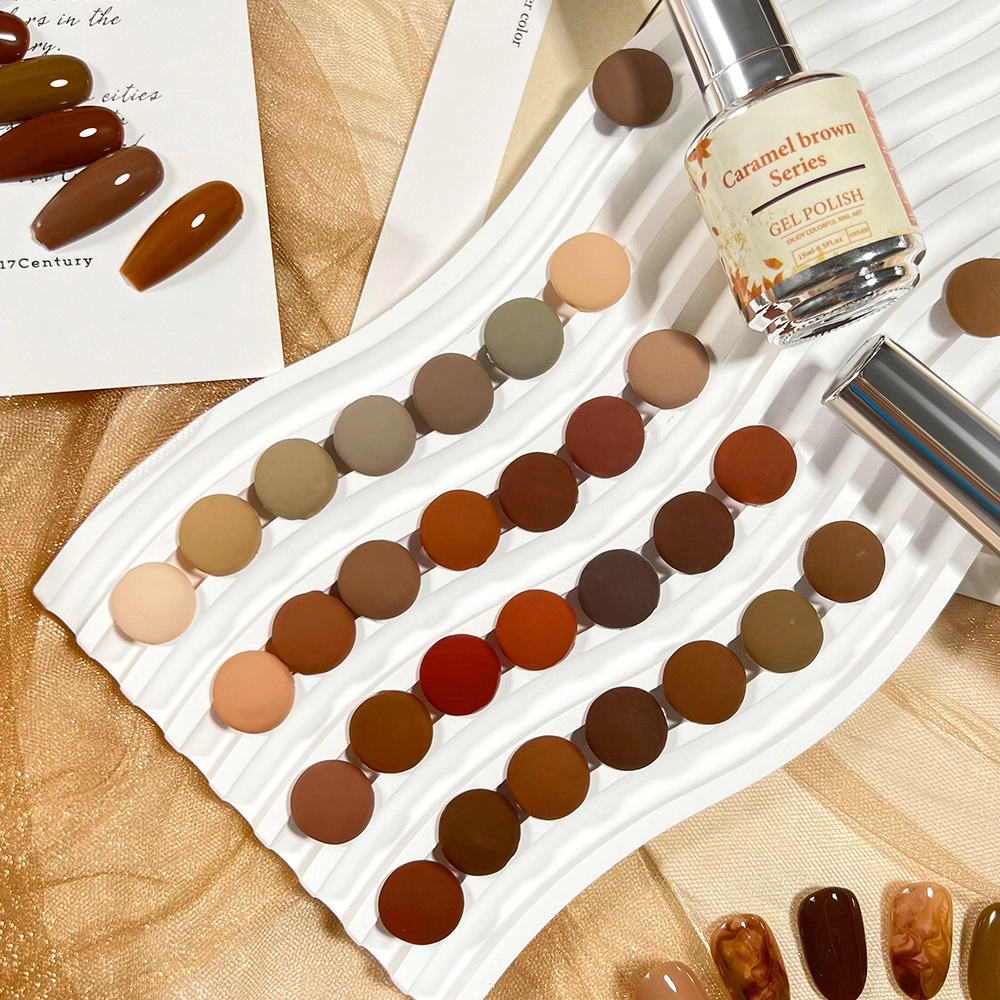 30color Caramel-brow gel nail polish set